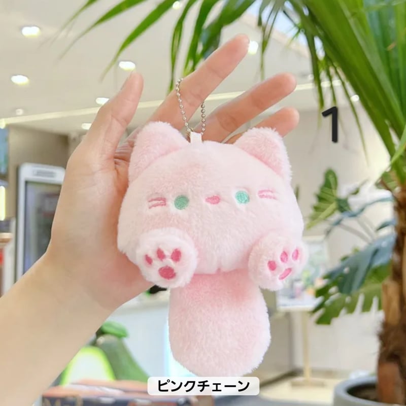 N0039K 可愛い猫の形ぬいぐるみキーチェーンリング | りさいくる&雑貨
