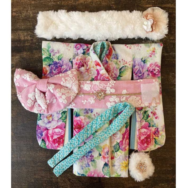 くろねこ呉服店『1/6 ブライス アイシードール 着物』ローズ柄