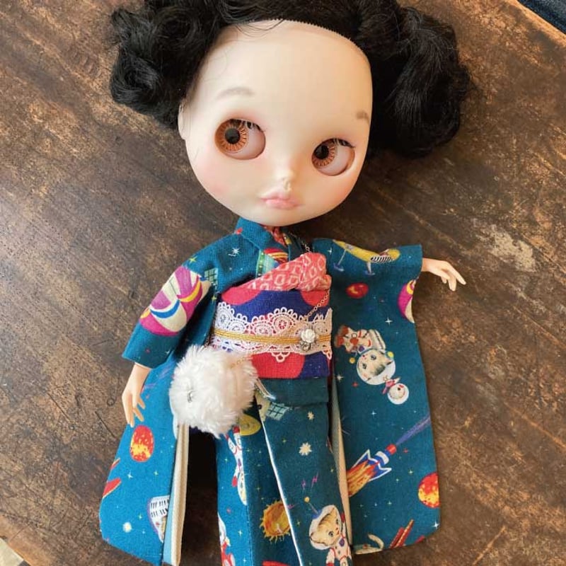 くろねこ呉服店『1/6 ブライス アイシードール 着物』猫柄 | ジェニー