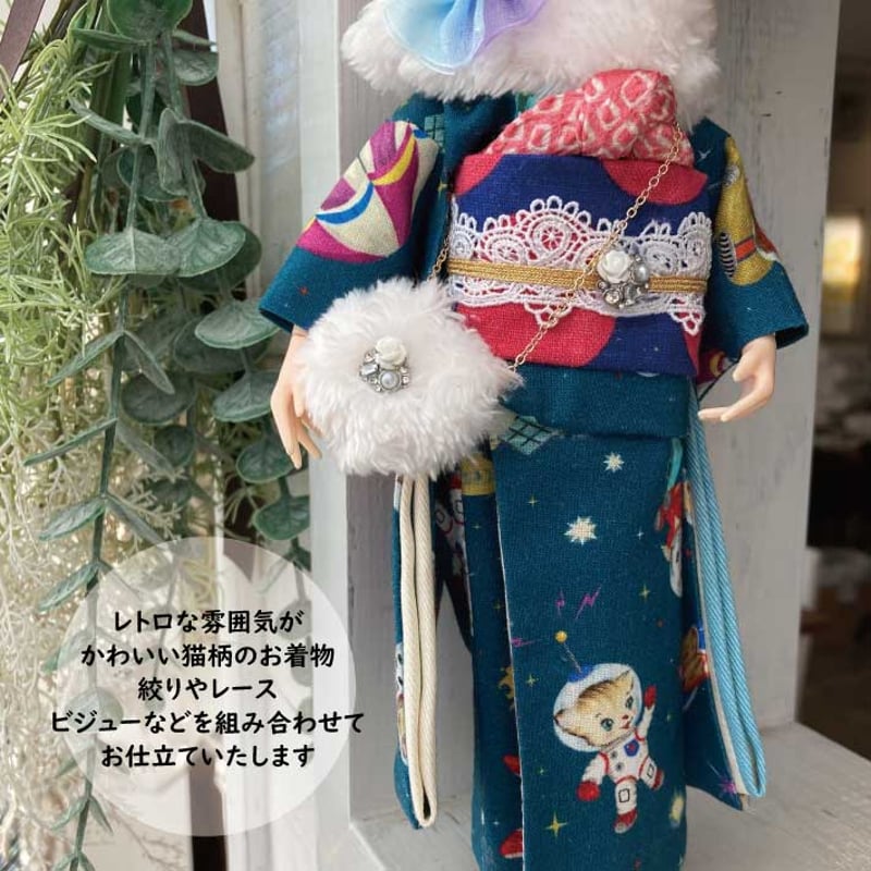 くろねこ呉服店『1/6 ブライス アイシードール 着物』猫柄 | ジェニー