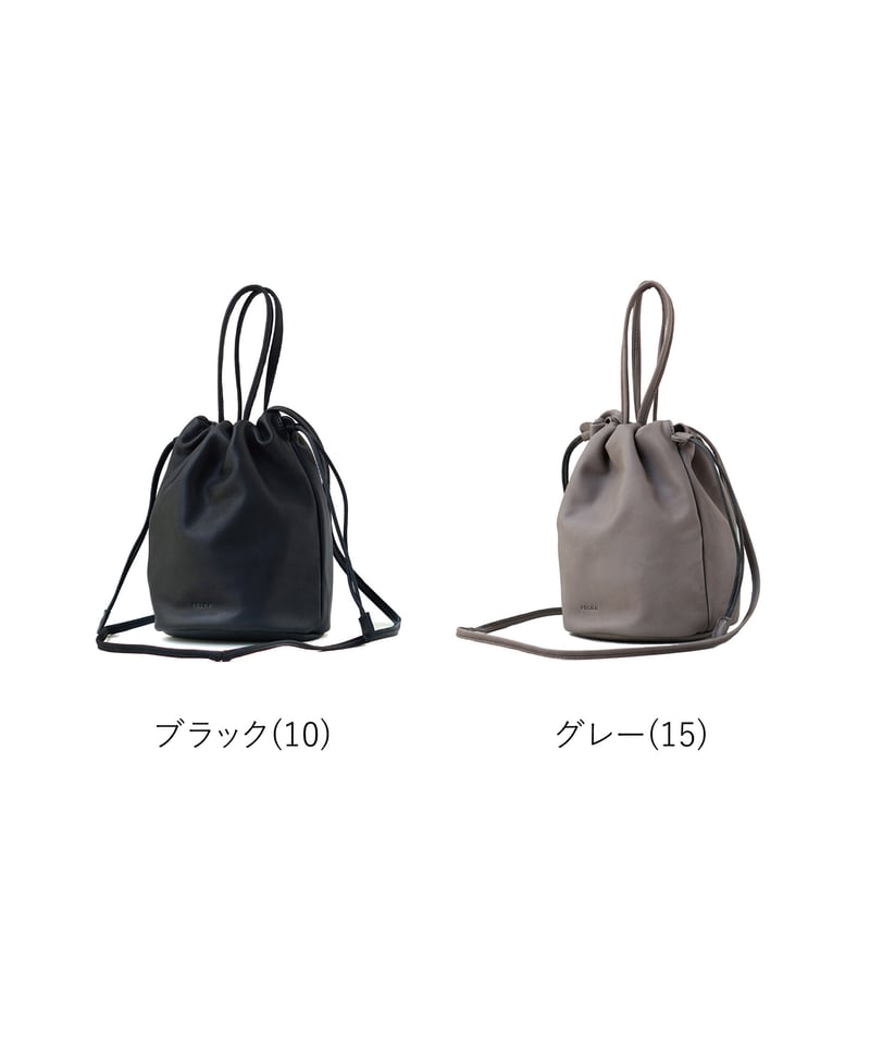 予約販売・3月上旬～中旬頃 発送予定】 FOLNA RD ソフトレザー2WAY巾着