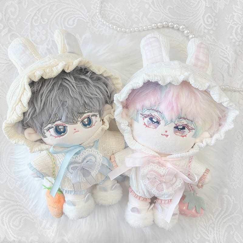 ぬい服】ぬいぐるみ用うさ耳着ぐるみ・ うさ耳シューズ・バッグセット