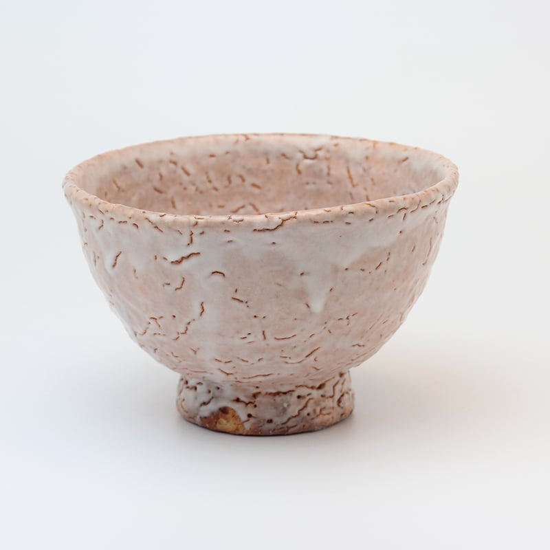 抹茶碗鬼萩井戸型 国輔作（桐箱）｜萩焼窯元 萩陶苑 椿秀窯 ギフト