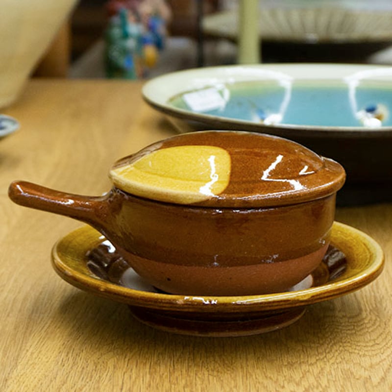 和食器 布志名焼 湯町窯 ふわふわ 卵 の エッグベーカー 大 黄釉