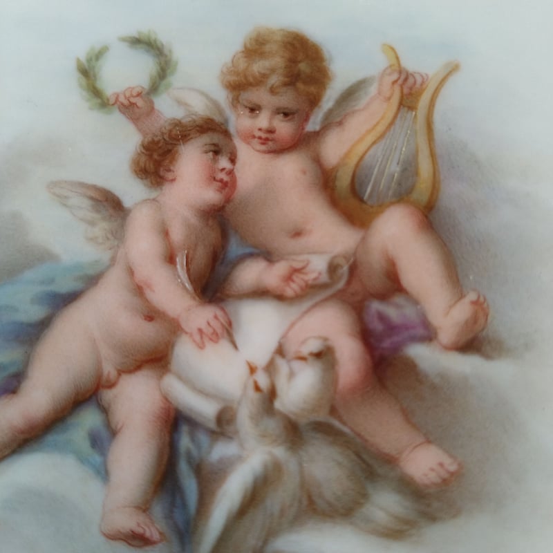 Meissenがナポリの窯カポディモンテの影響を受けて作ったお皿直径約23