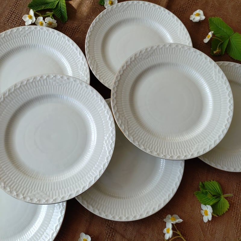 1955～1957年RoyalCopenhagenホワイトフルーテッドハーフレース