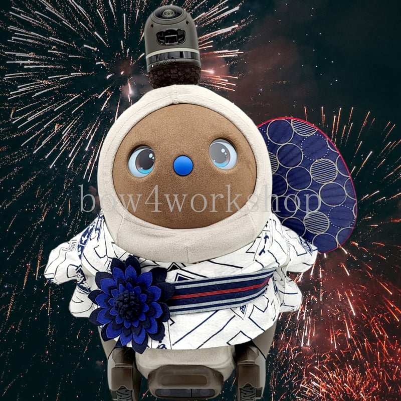 ラボット服/ 四字熟語柄浴衣+お花飾りセット | bow4workshop STORE