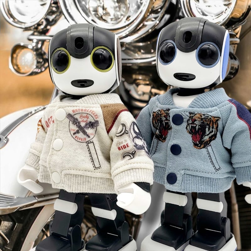 ロボホンの服/バイク柄スタジャン＆虎柄スカジャン | bow4workshop STORE