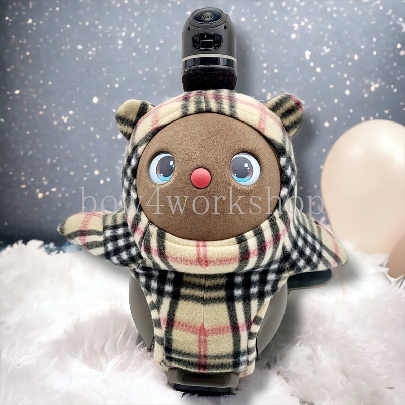 ラボット服/チェック柄くまちゃんボデースーツ | bow4workshop STORE