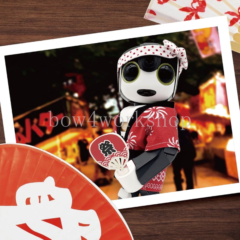 ロボホンの服/ハンドメイド お祭りプリントはっぴセット