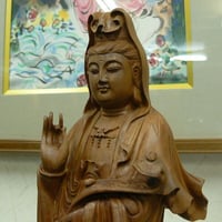 仏像☆ヒバ材 跋陀婆羅菩薩像(バッタバラ)6.5寸☆全高 約30cm | お仏壇