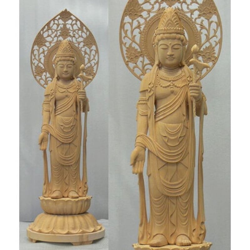 仏像☆白木 聖観音菩薩像1尺立☆観音さん | お仏壇・お墓の三界堂