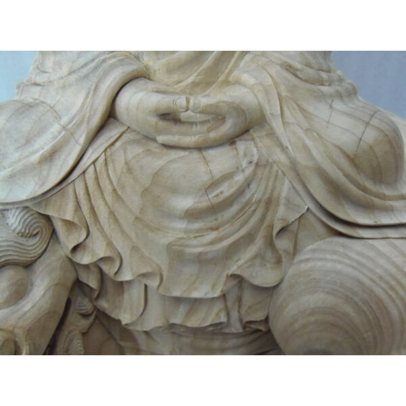 仏像☆楠材 僧形文殊菩薩坐像 高さ：約54cm☆文殊師利 | お仏壇・お墓