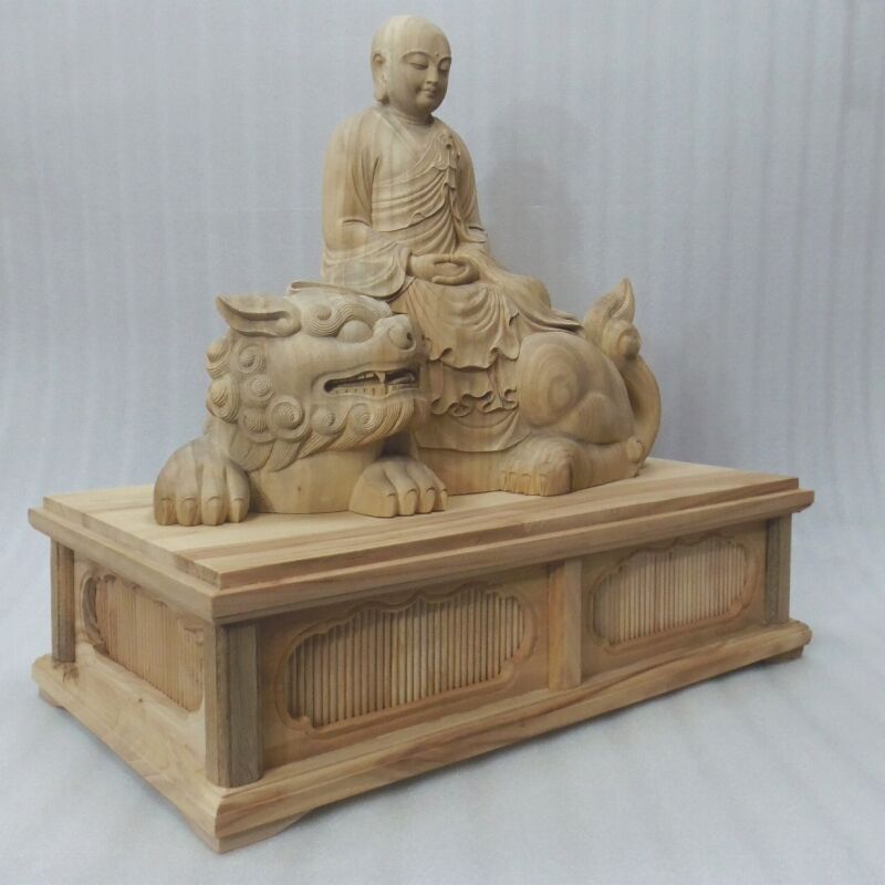 仏像☆楠材 僧形文殊菩薩坐像 高さ：約54cm☆文殊師利 | お仏壇・お墓