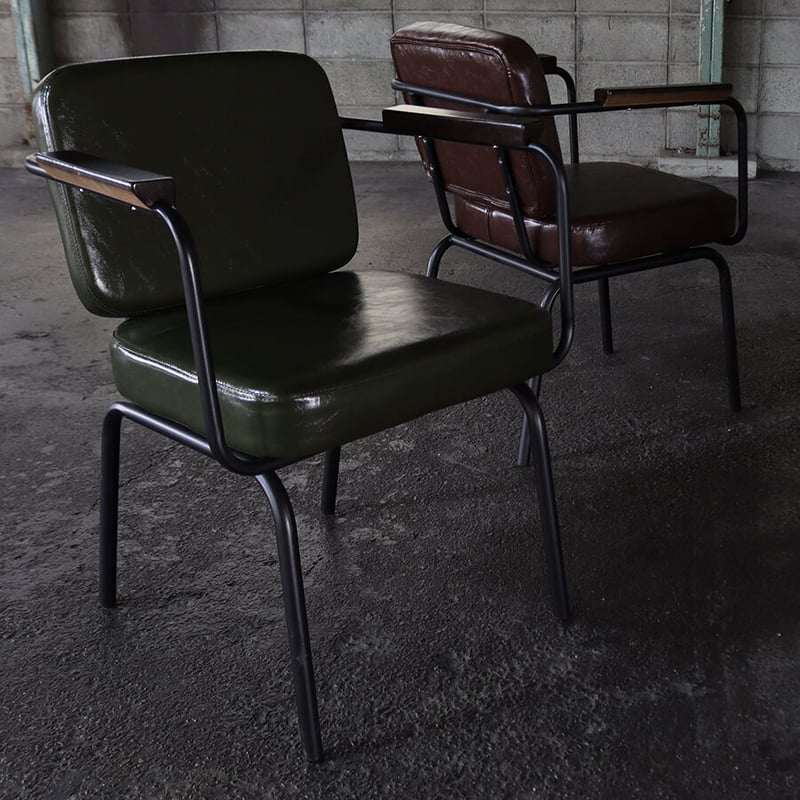 ヴィンテージ ウッド アイアン レザー チェア タイプ1｜VINTAGE WOOD