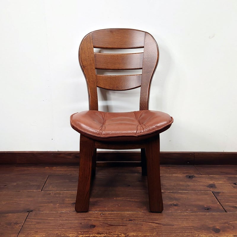 オランダ製 4脚セット ダッチカントリー・ダイニングチェア(本革