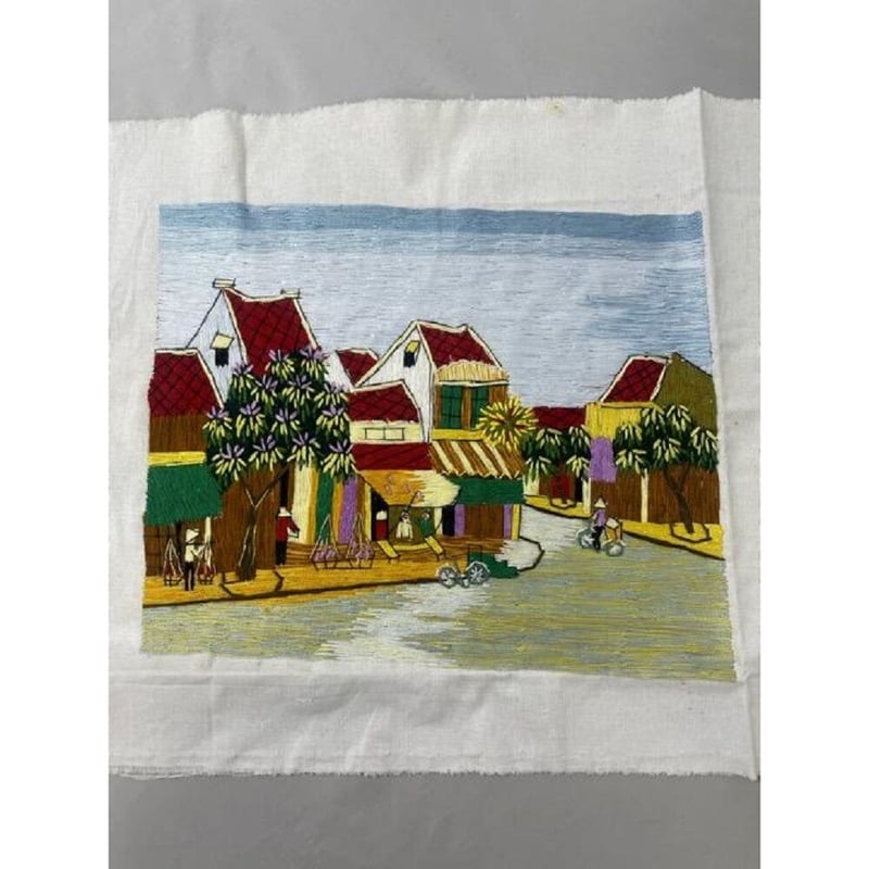 SALE 10%OFF】ベトナム 絵刺繍 全面手刺繍 刺繍画 ハンドメイド