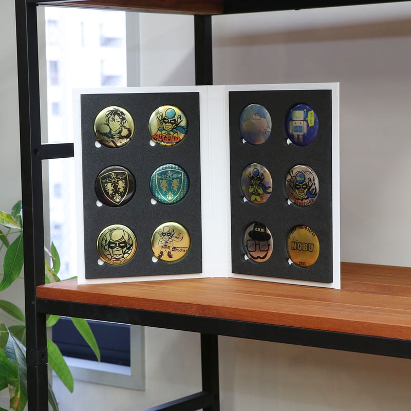 缶バッジコレクション】B5サイズ缶バッジコレクションブック ネイビー