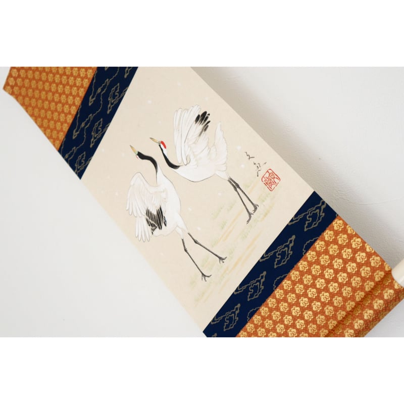 ミニ軸 中谷文魚作画 「雪景鶴」 | くうかんそうしょく 栞