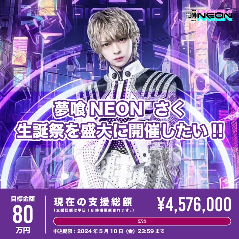 クラウドファンディング】さく生誕祭を盛大に開催したい！ | 夢喰NEON