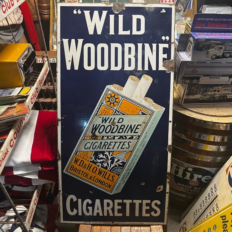Vintage WILD WOODBINE CIGARETTES SIGN 琺瑯 18-51