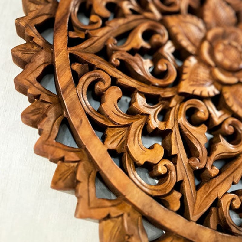 バリ島 木彫りパネル ウッドレリーフ 40cm | インテリアショップPasar