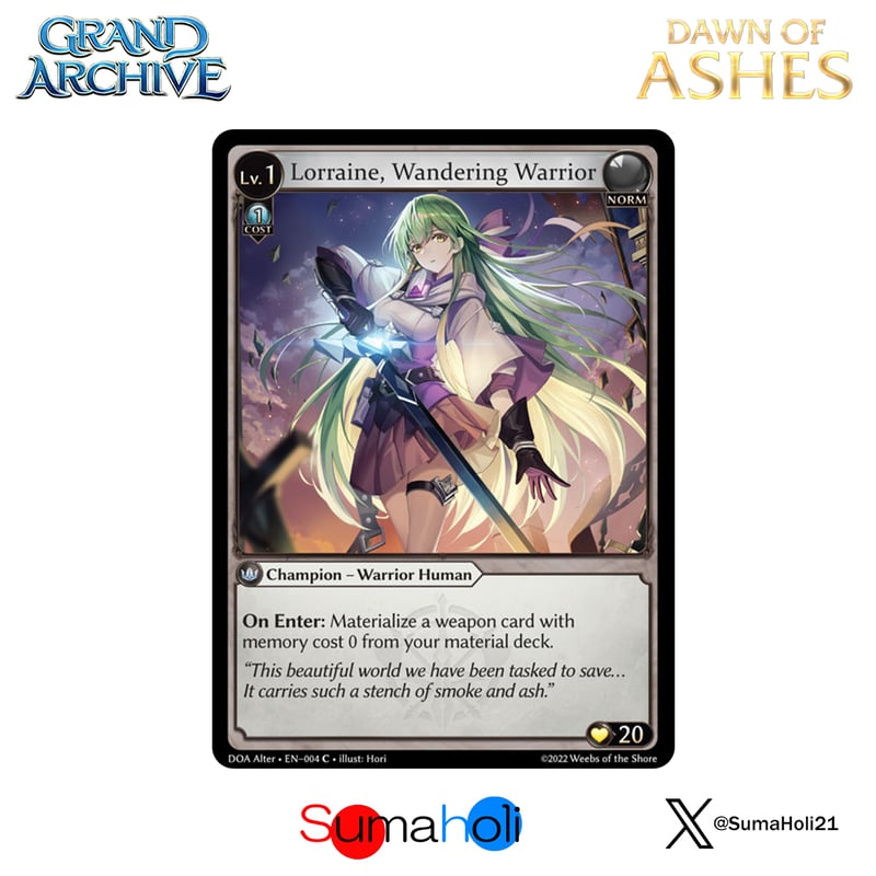 Grand ArchiveTCG『Lorraine, Wandering Warrior』Da