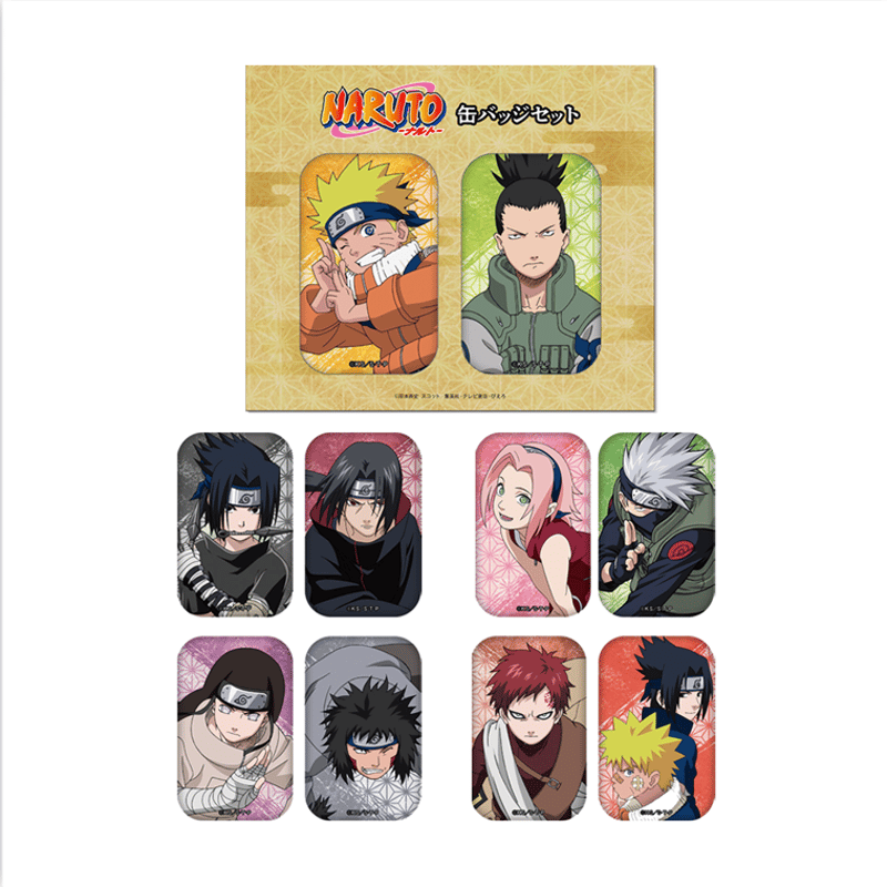 NARUTO J-WORLD ナルト 幼少期 横顔 缶バッジ 2点セット NARUTO J