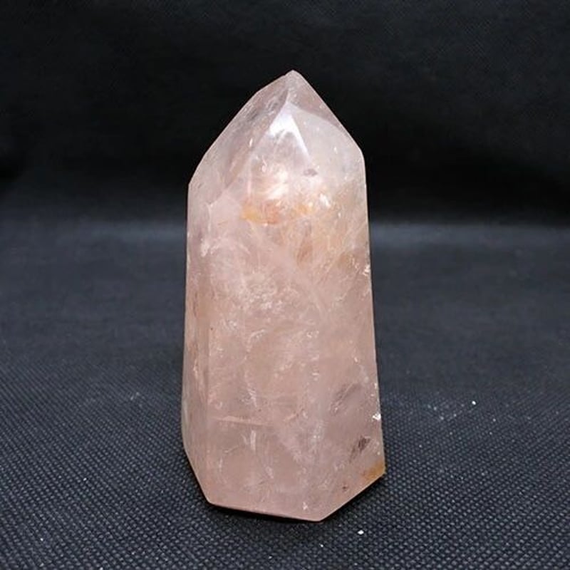 ローズクオーツ 水晶研磨ポイント 紅水晶原石ポイント ROSE QUARTZ