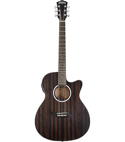 Washburn EA12B Festive Series Mini Jumbo Cutaway Acoustic Electric