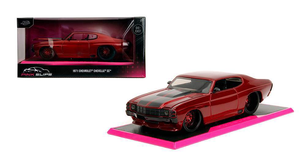 1:24 Pink Slips w/Base - 1971 Chevrolet Chevelle SS (Red Metallic