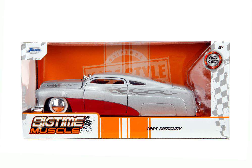 1:24 Big Time Muscle - 1951 Mercury (Metallic Silver/Red), Jada