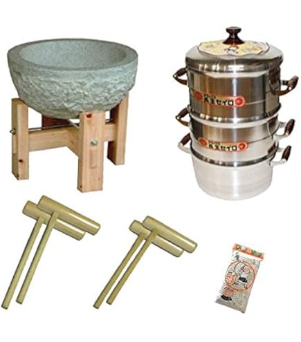 Amazon｜石臼餅つきかまど羽釜セット[セイロ1段](石臼:3升用、かまど