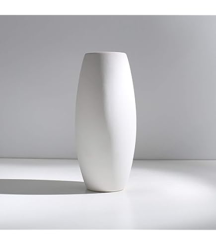 Amazon.co.jp: 韓国人間国宝 安東五作樊川窯 白磁花瓶 高さ26㎝ 白釉玉