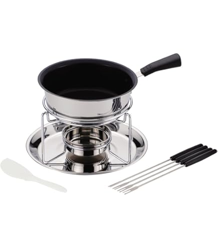 Amazon.co.jp: フォンデュ鍋 セット 銅製 新光金属 copper100 調理器具