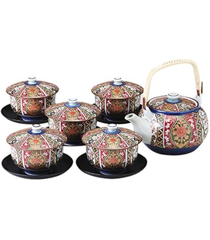 Amazon.co.jp: 保管品!有田焼 清右衛門作 古伊万里 金彩蓋付茶器揃急須