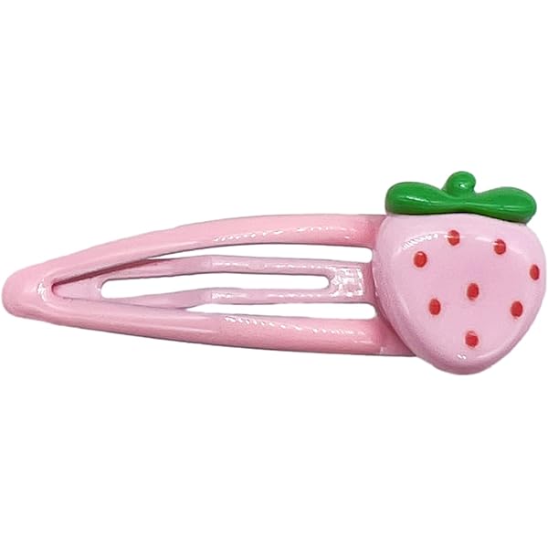 Amazon.co.jp: かわいいイチゴスナップヘアクリップ素敵なヘアピン