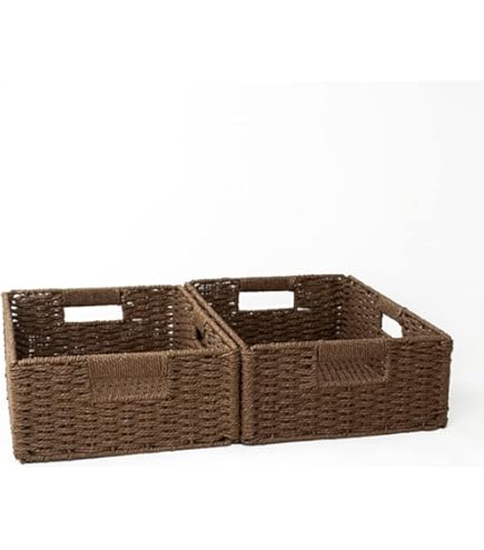 Amazon.co.jp: かご 籐 バスケット 40×25×26(44)cm 31-53 : ホーム