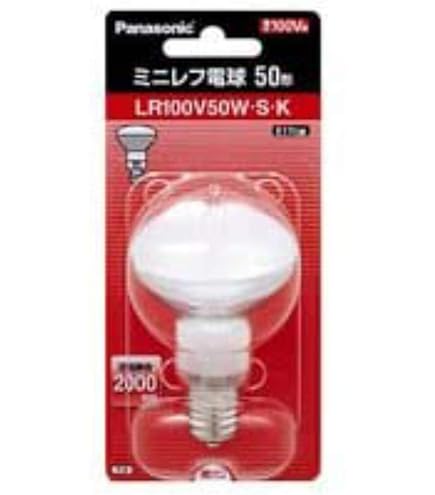 Amazon | パナソニック ミニレフ電球 ホワイト E17口金 50ミリ径 25形