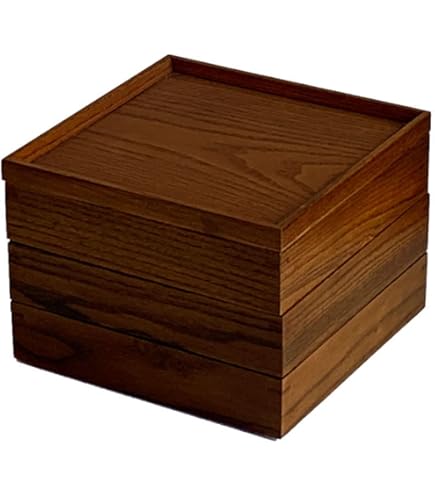 Amazon.co.jp: 懐石道具 木製 溜塗 大徳寺 弁当 縁高重箱 五客揃