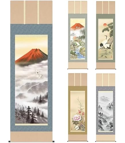 Amazon.co.jp: 掛け軸 掛軸 宮本武蔵 枯木鳴鵙図 （ こぼくめいげきず