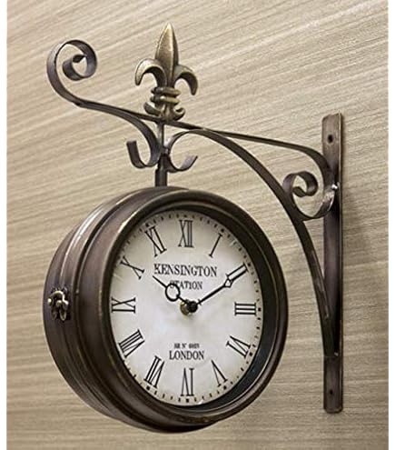 Amazon.co.jp: 【壁掛両面時計】ステーションクロック[ウォール(L