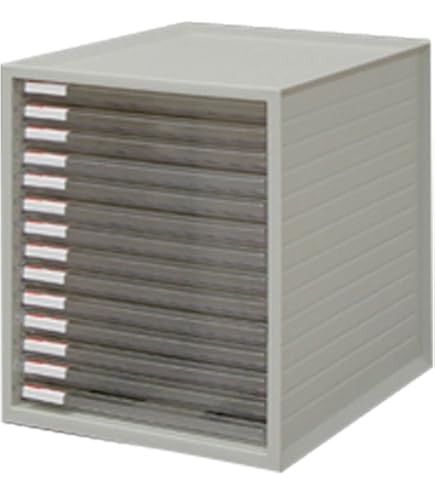 Amazon | コクヨ レターケース 透明引き出し B4横 10段 LC-YBG10M