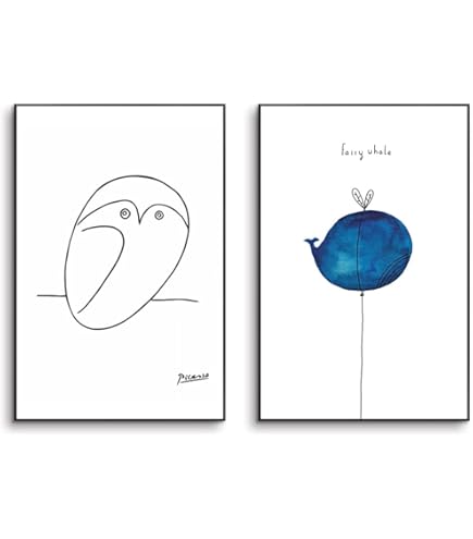 Amazon.co.jp: ピカソ 花と蝶 フレーム付き ポスターaoipro (白