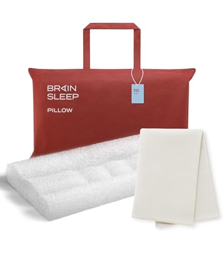 Amazon.co.jp: BRAIN SLEEP Pillow, Low + Pillow Cover, Organic