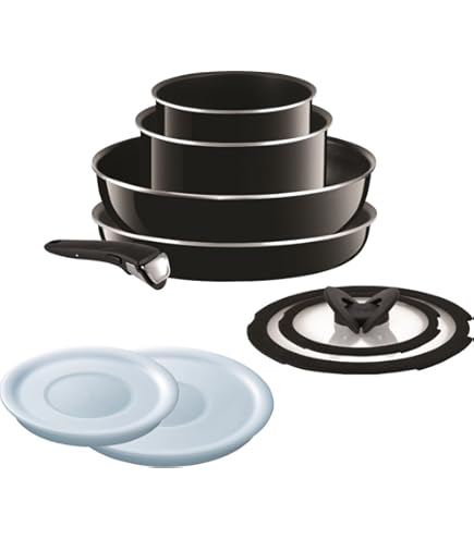 Amazon｜ティファール 鍋 フライパン 9点 セット 着脱式取っ手 蓋 付