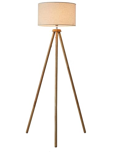 Amazon.co.jp : 北欧のフロアランプ、リネンファブリックランプ