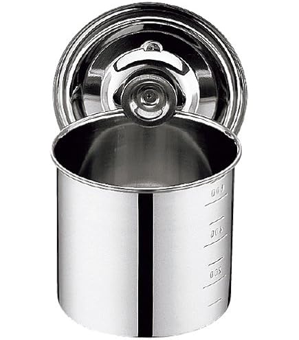 Amazon｜UK 18-8 キッチンポット 目盛付 14cm 手無｜保存容器