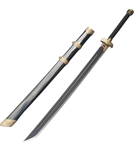 Amazon | Sutenno 木刀 中国風 木剣 鞘付き 唐刀 居合刀 木製 全長さ