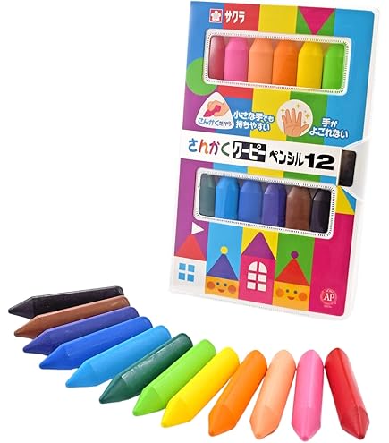 Amazon.co.jp: Jar melo ジャーメロ無毒の洗えるクレヨン24 色学校